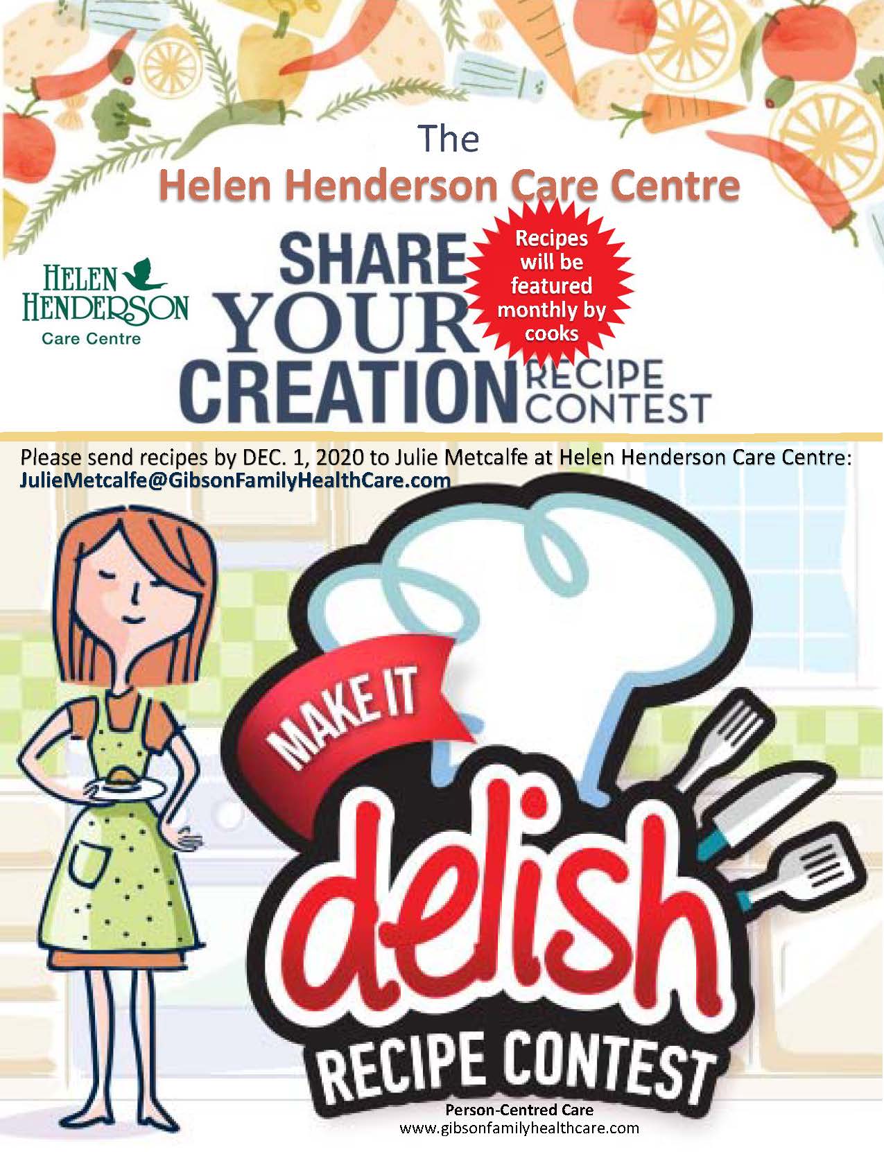 Favourite Recipe Contest at Helen Henderson Care Centre